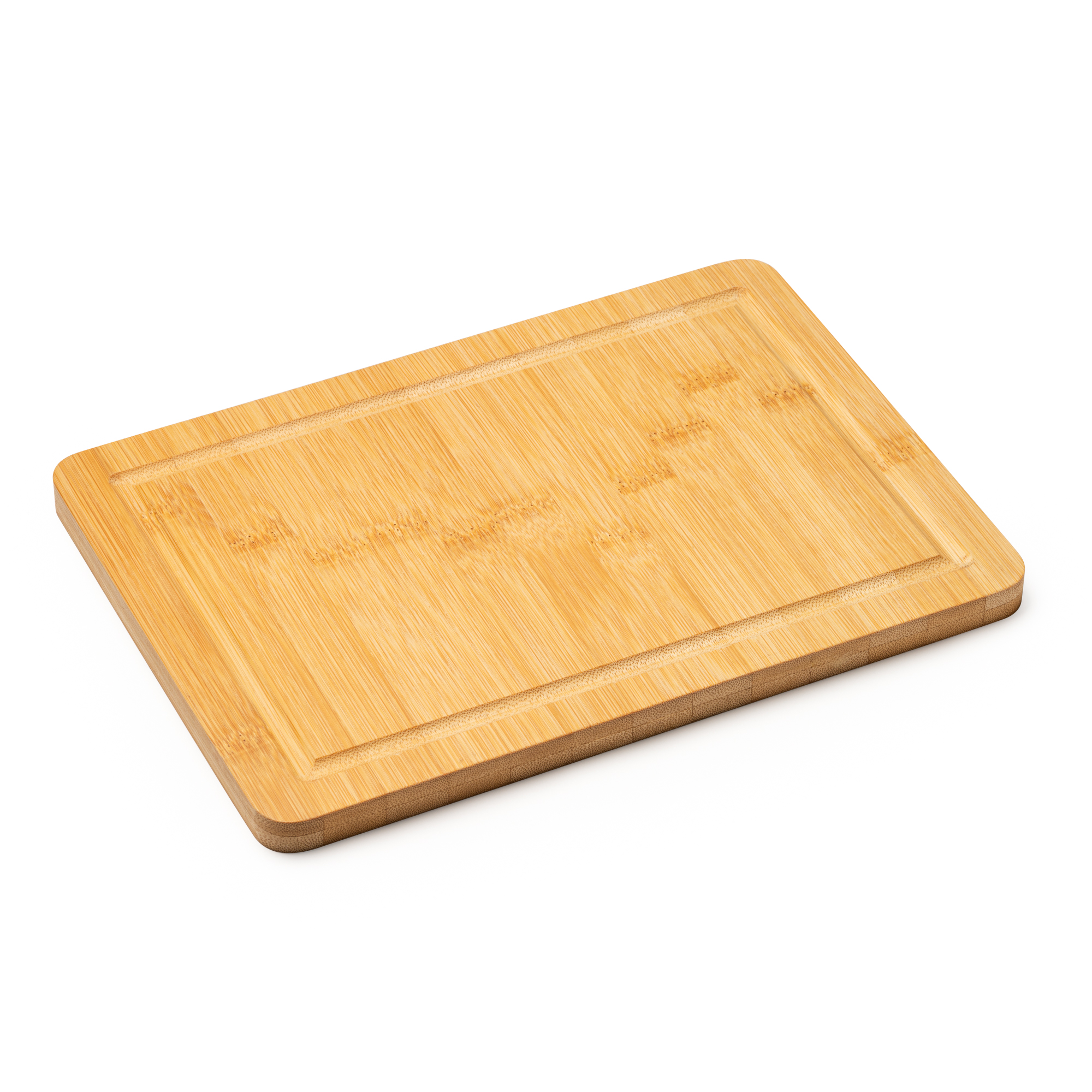 Bambusowa deska do krojenia 30 × 20 cm – prostokątna z profilem zapobiegającym kapaniu