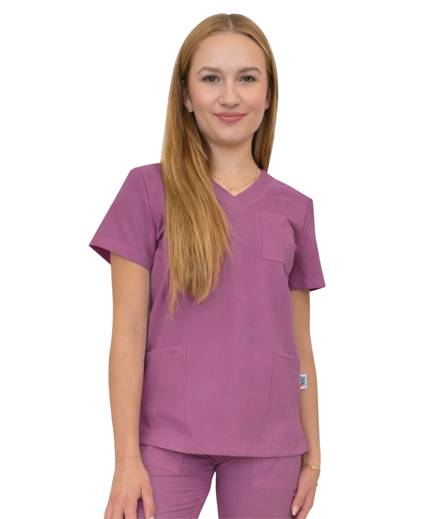 Bluza medyczna winogronowa casual premium