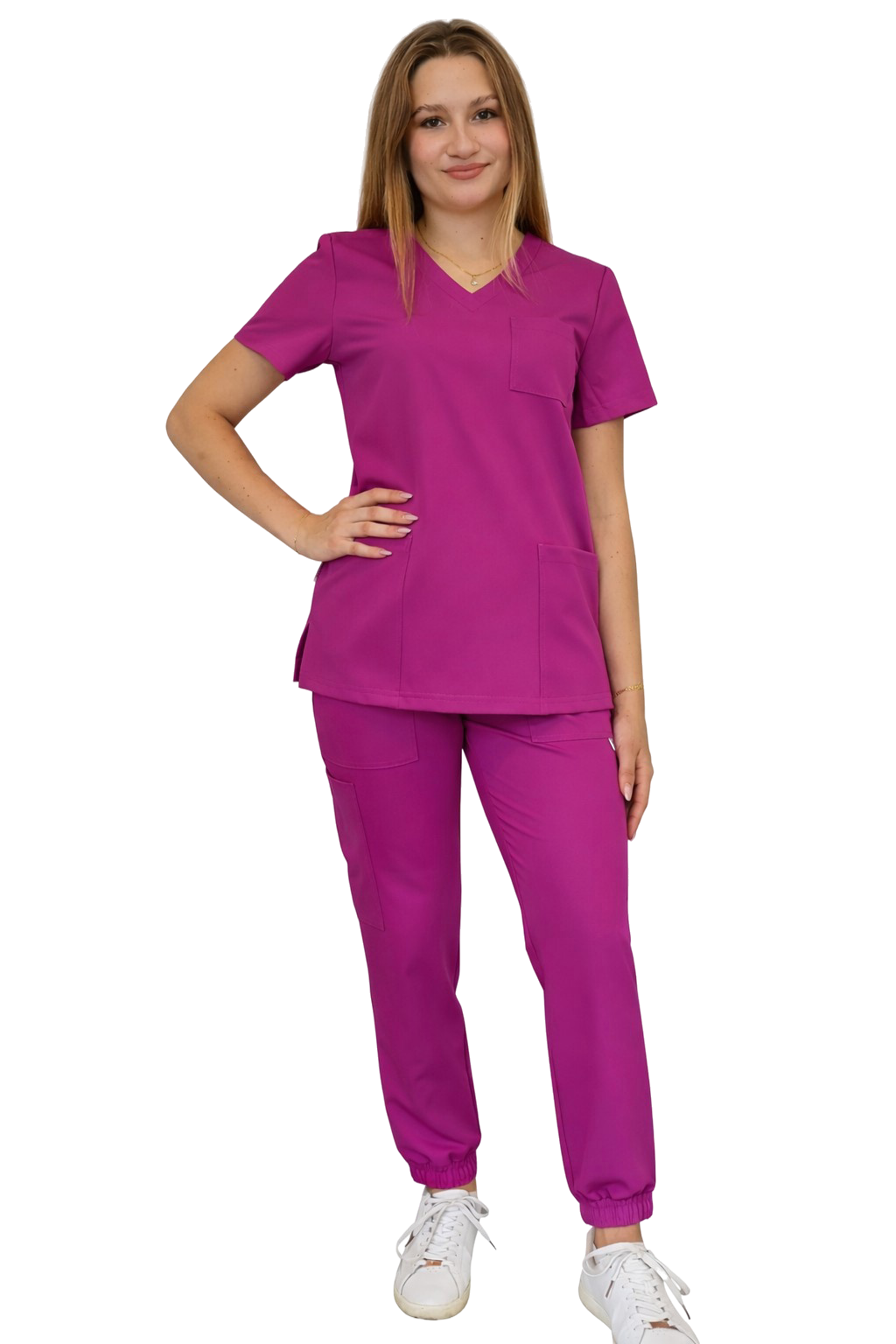 Komplet medyczny purpurowy casual premium