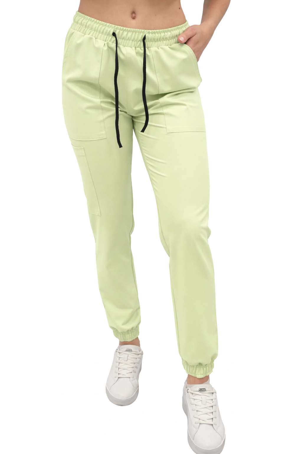 Joggery medyczne pistacja casual premium