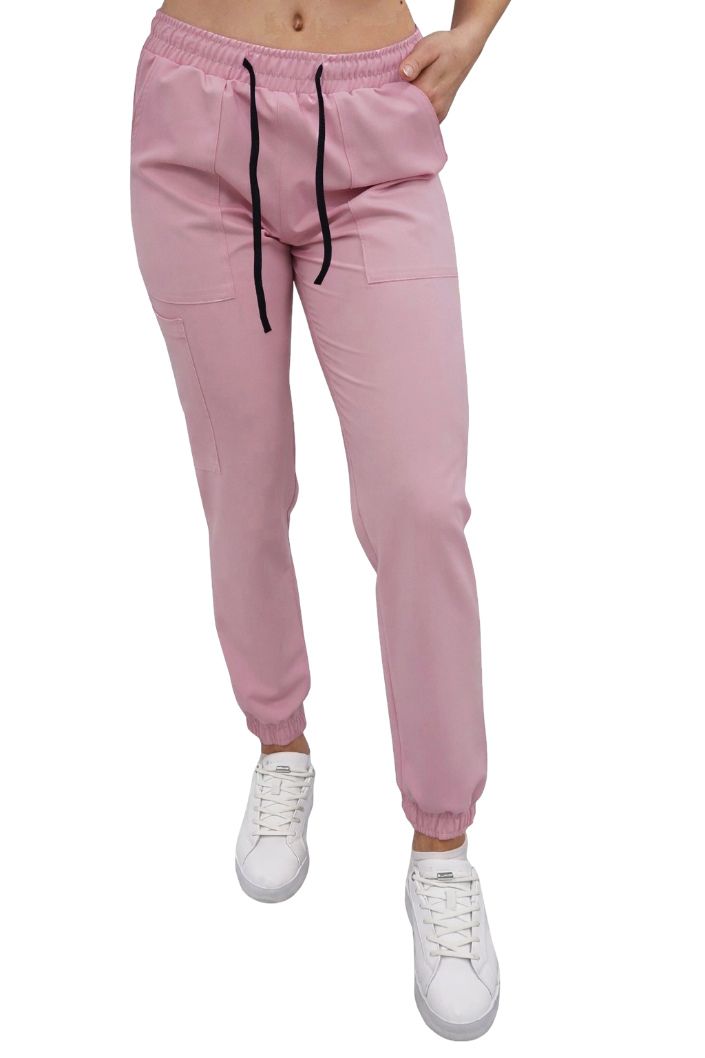 Joggery medyczne purdrowy róż casual premium