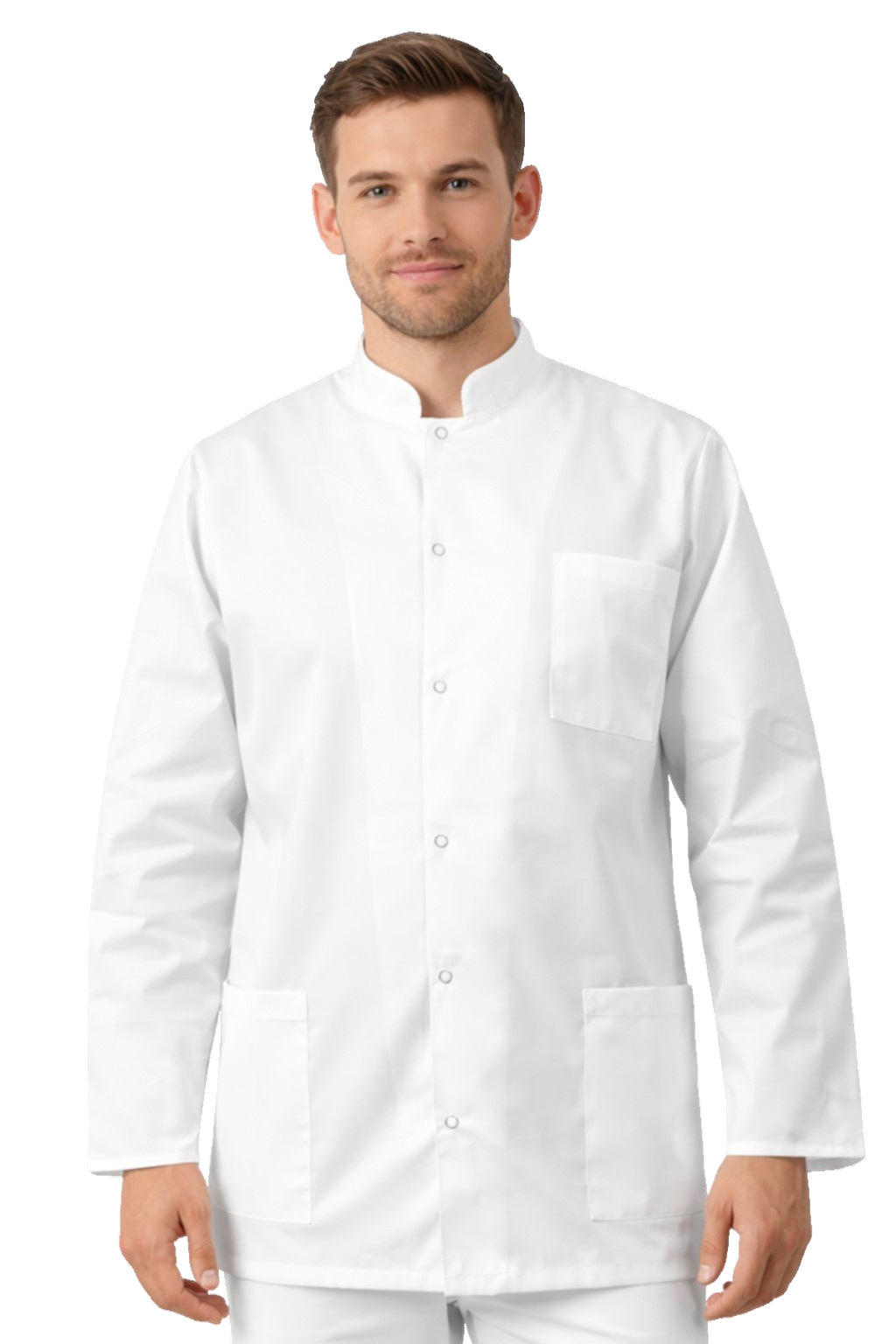 Bluza medyczna męska ze stójką długi rękaw