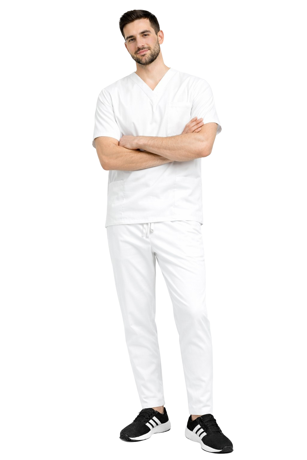 Komplet medyczny męski biały CLINIC SLIM