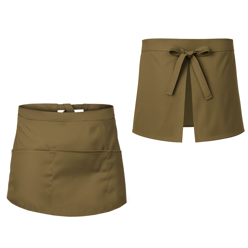 Zapaska fartuszek kelnerska barmańska karmelowy brąz 30cm