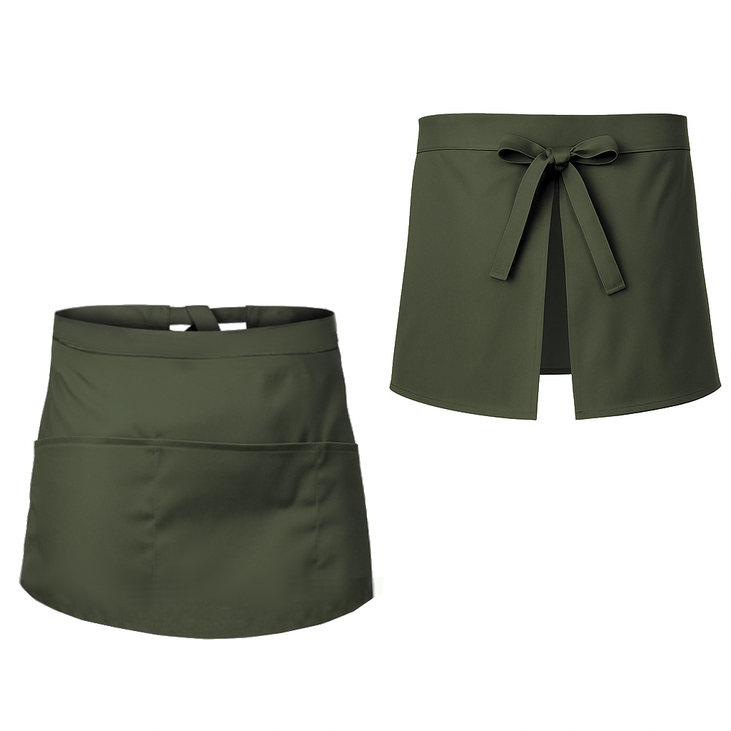Zapaska fartuszek kelnerska barmańska zielona 30cm