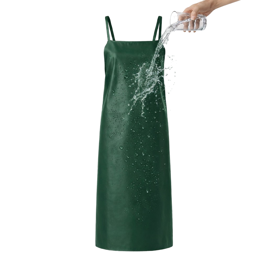 Profesjonalny fartuch wodoodporny PVC kolor zielony