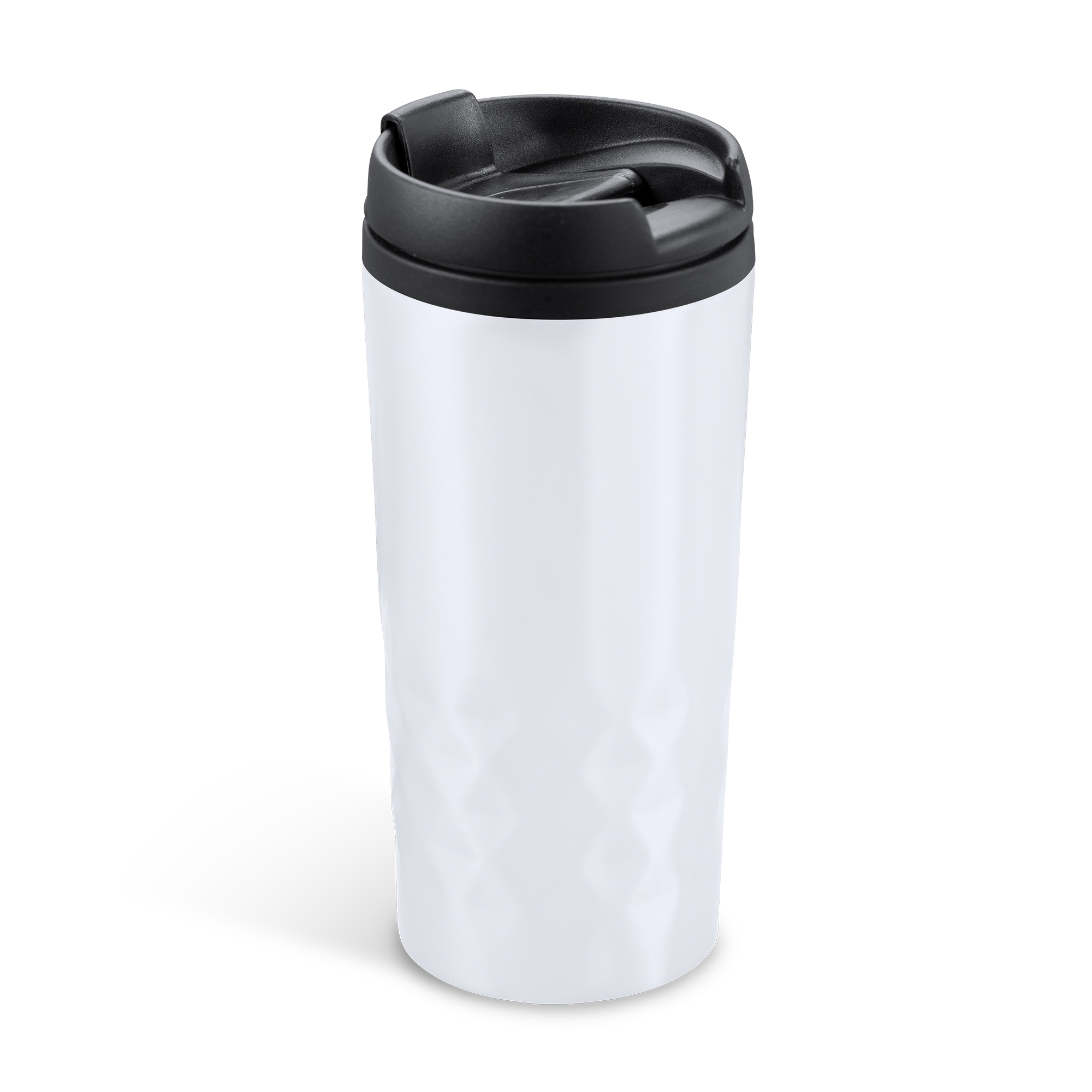 Kubek metalowy podróżny termiczny z pokrywką 310ml biały