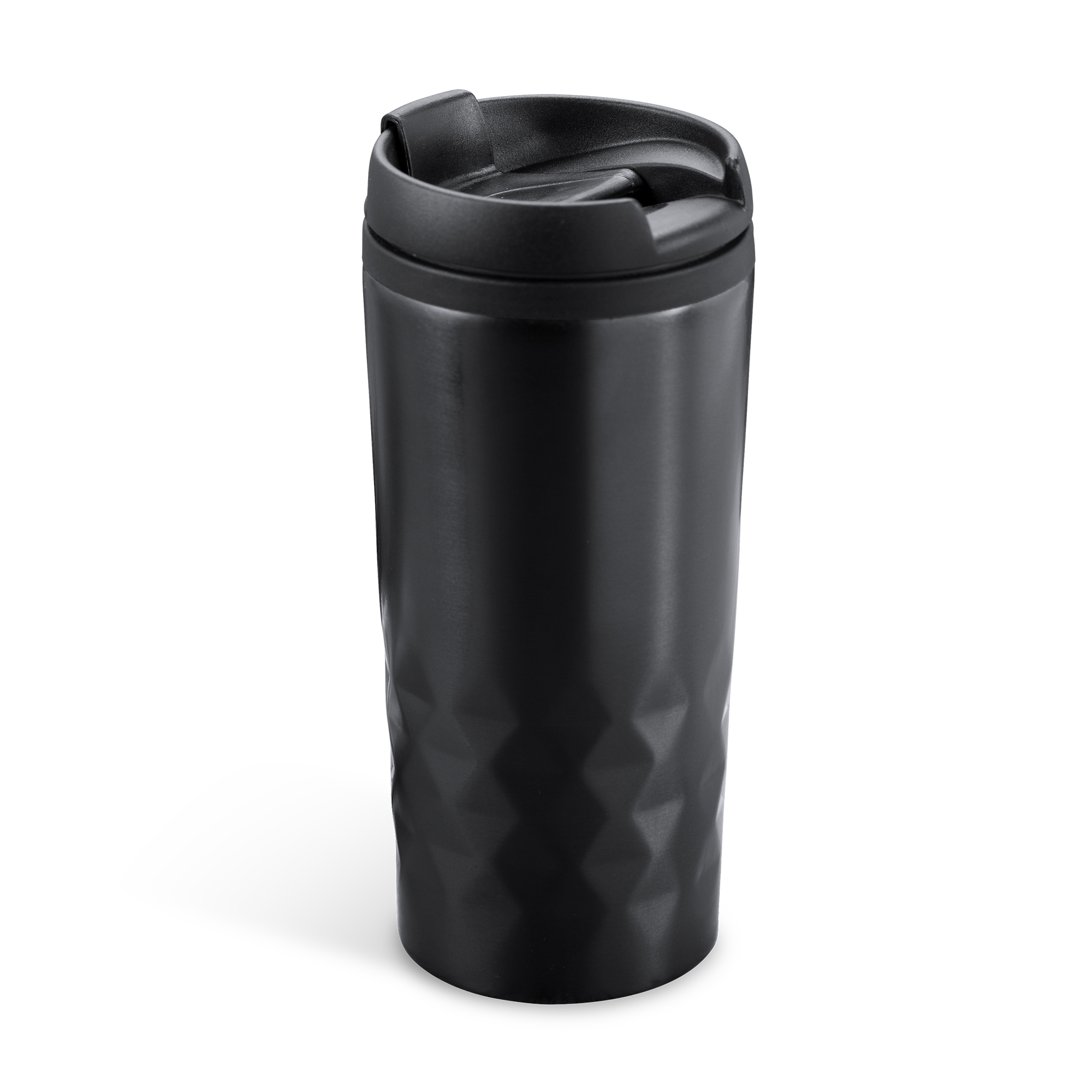 Kubek metalowy podróżny termiczny z pokrywką 310ml czarny