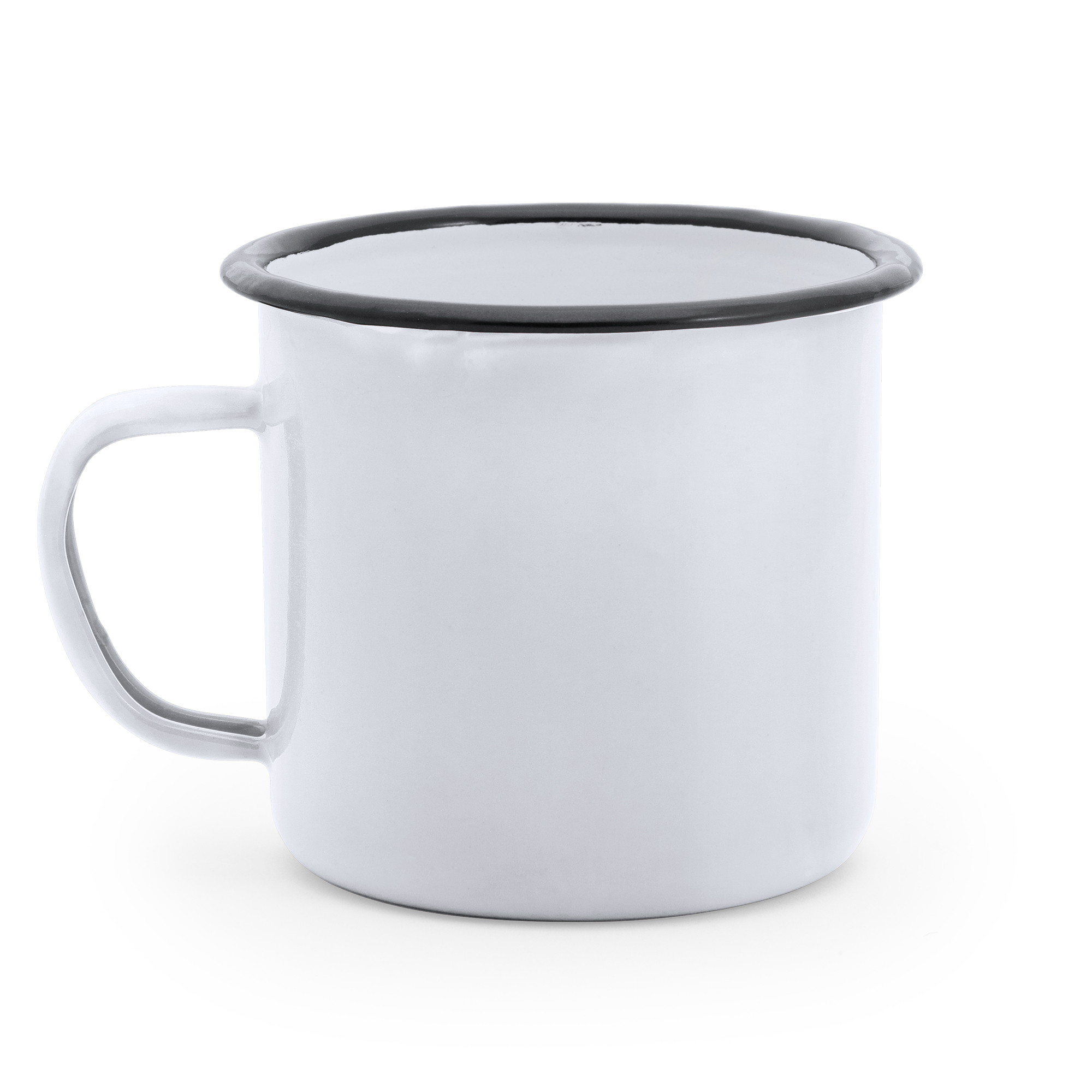 Kubek metalowy emailowany tradycyjny retro 380ml biały