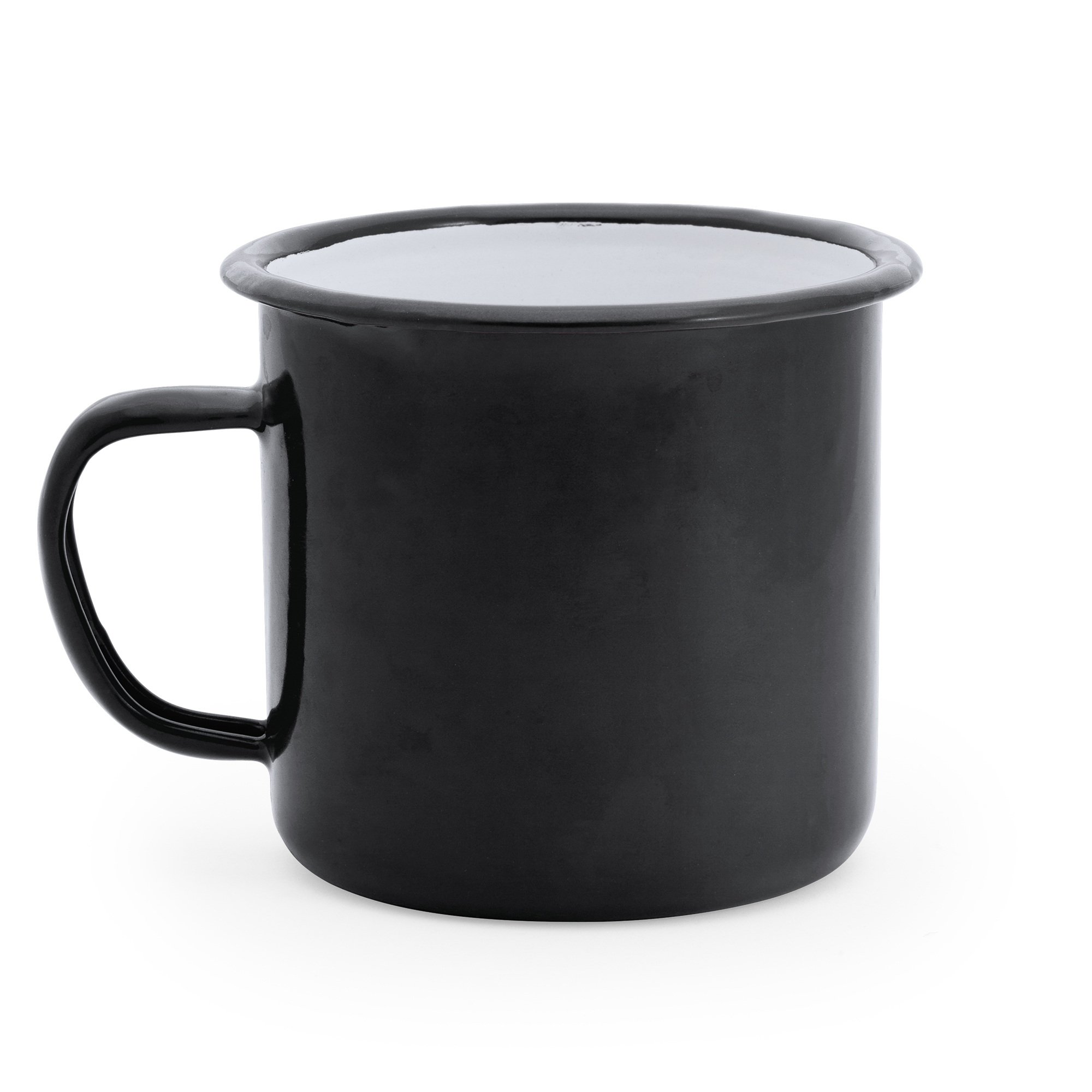 Kubek metalowy emailowany tradycyjny retro 380ml czarny
