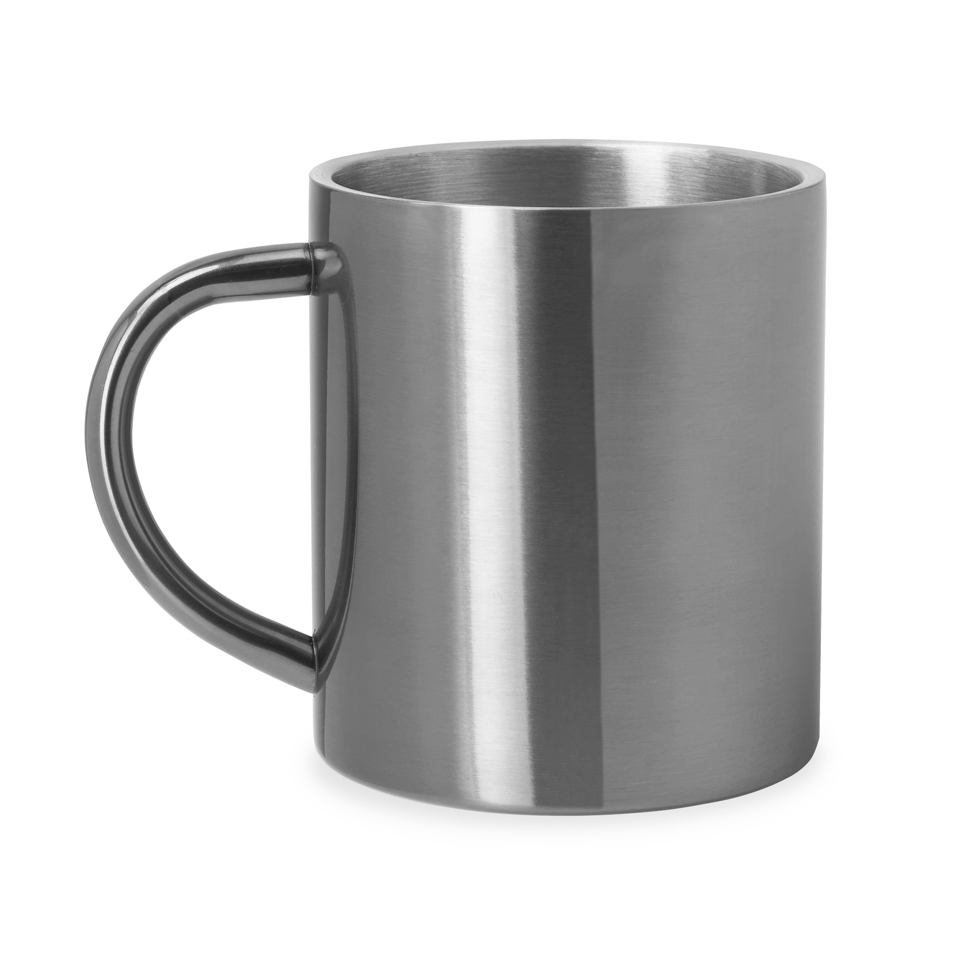 Kubek metalowy ze stali nierdzewnej o podwójnych ściankach 290ml srebrny