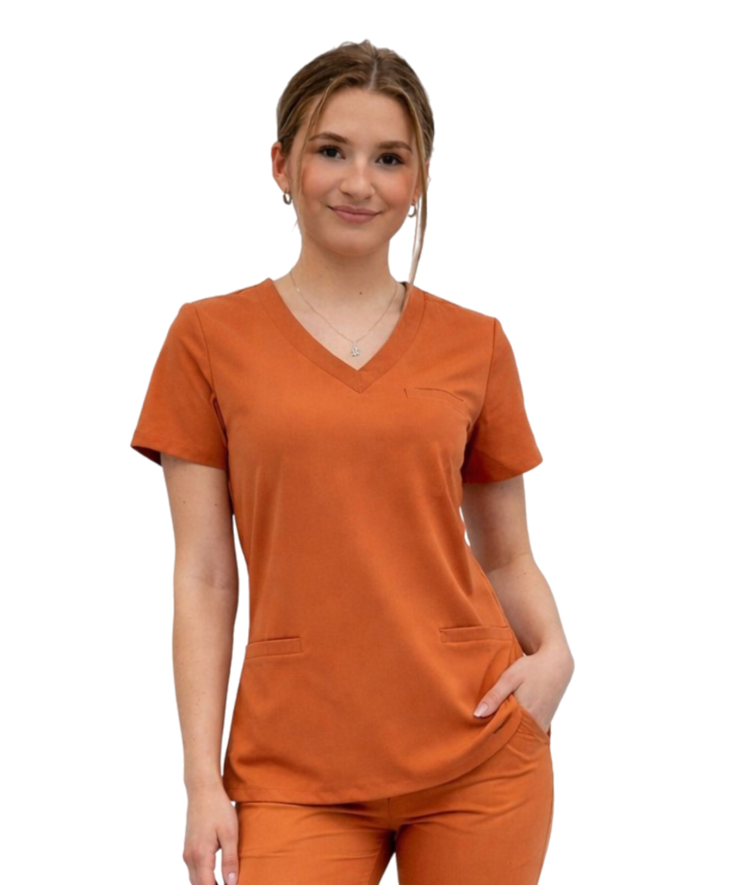 Bluza medyczna carmelowa basic premium
