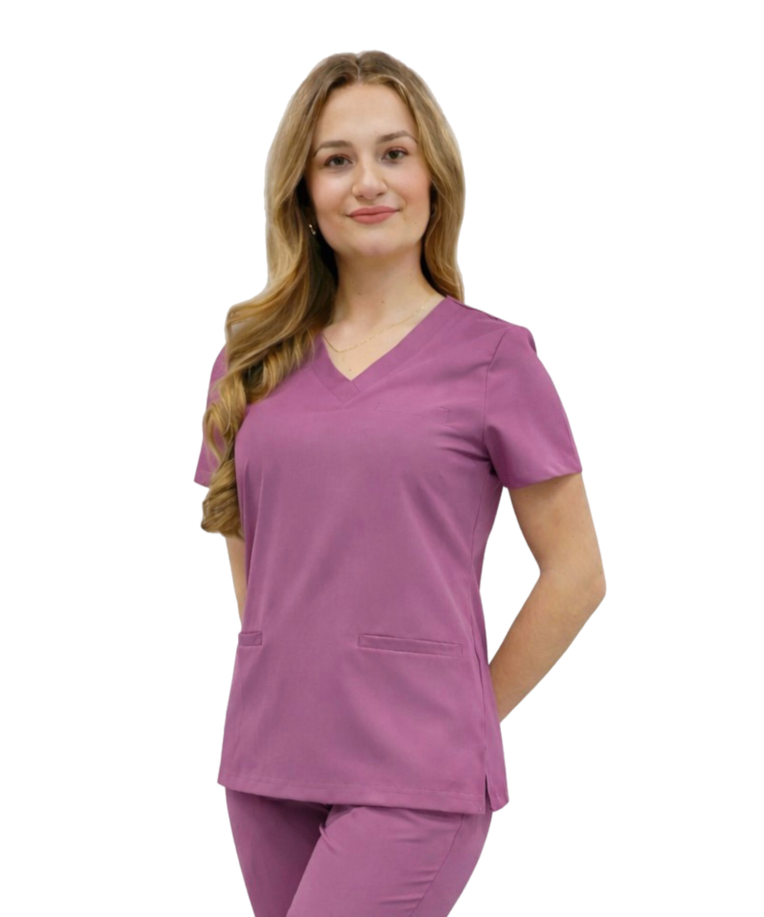 Bluza medyczna winogronowa basic premium
