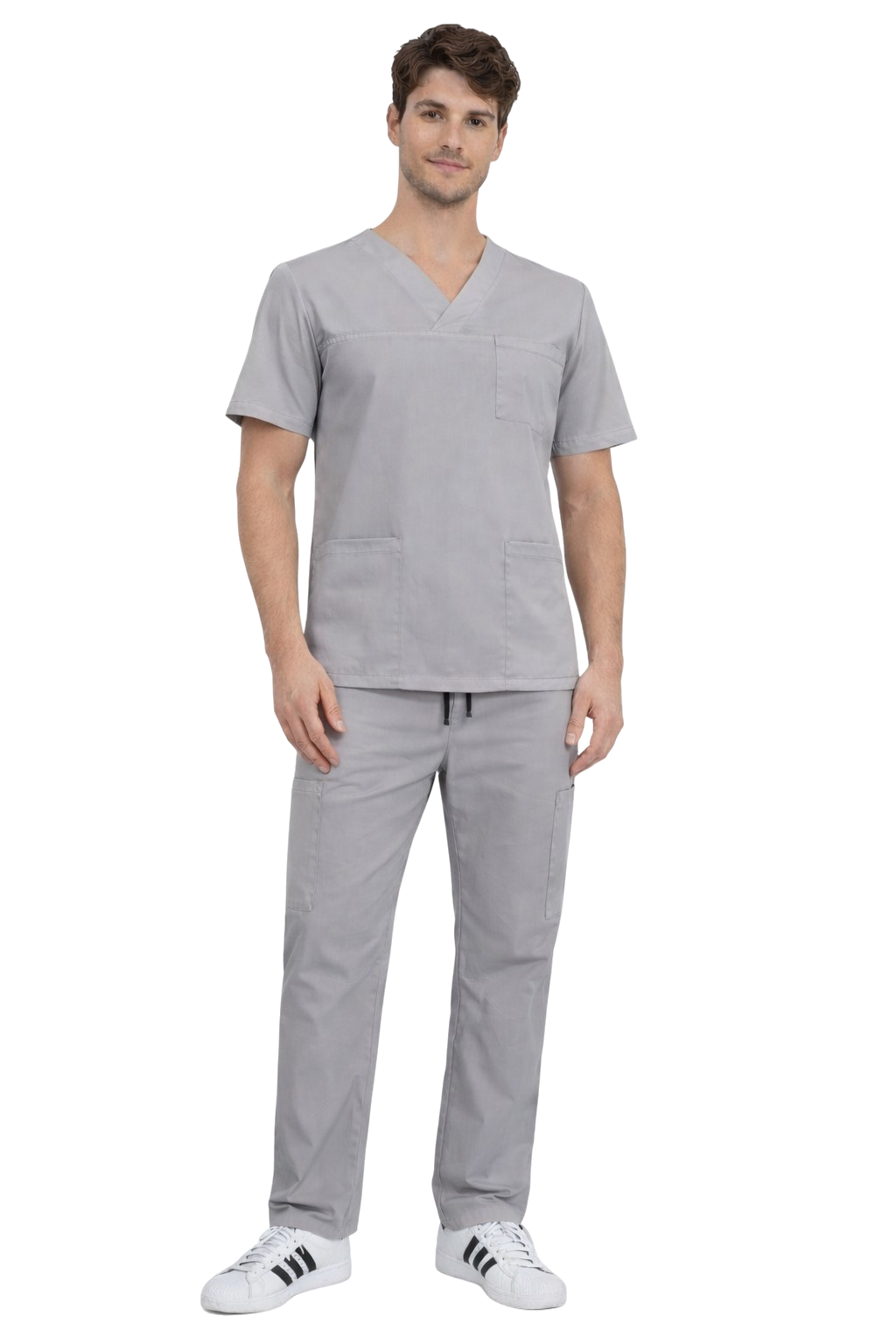 Komplet medyczny męski szary BASIC PREMIUM