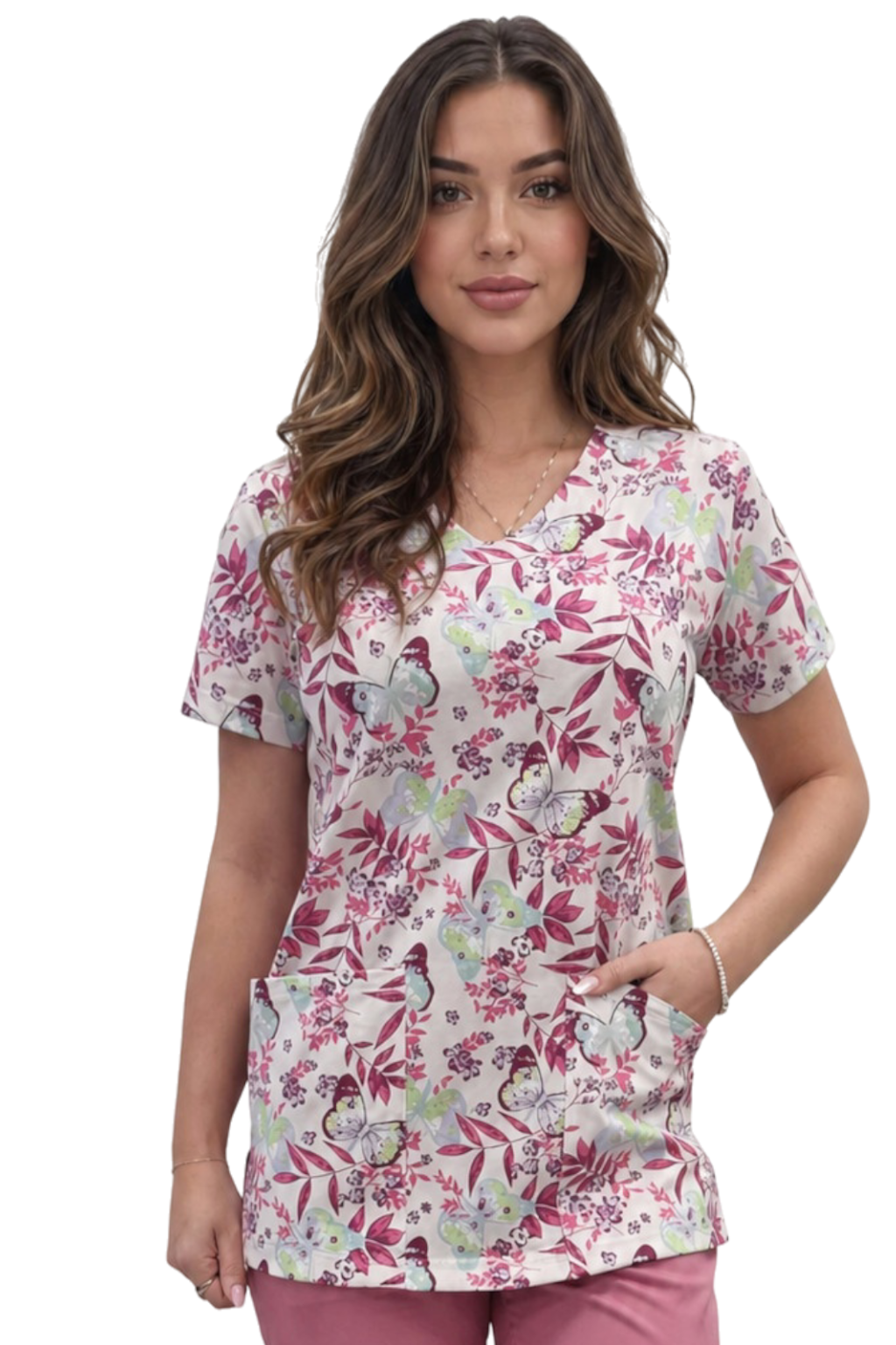 Bluza medyczna W13 elastyczna bawełna