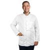 Bluza medyczna męska ze stójką biała ze stójką granatową długi rękaw roz.XL