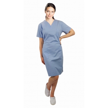 Sukienka medyczna bawełna 100% niebieska roz. 3XL