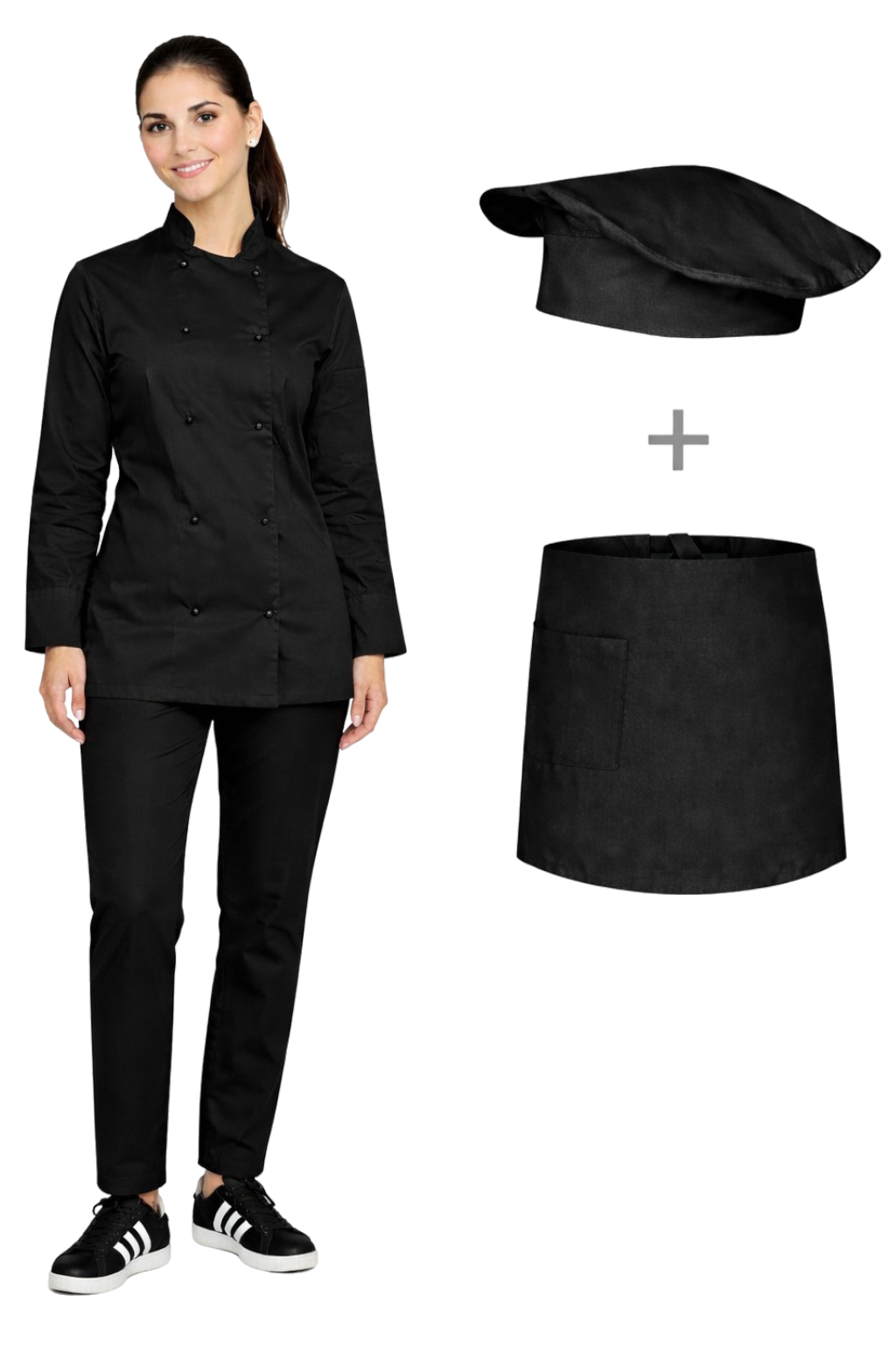Uniform kucharski damski - kompletny zestaw do pracy w gastronomii