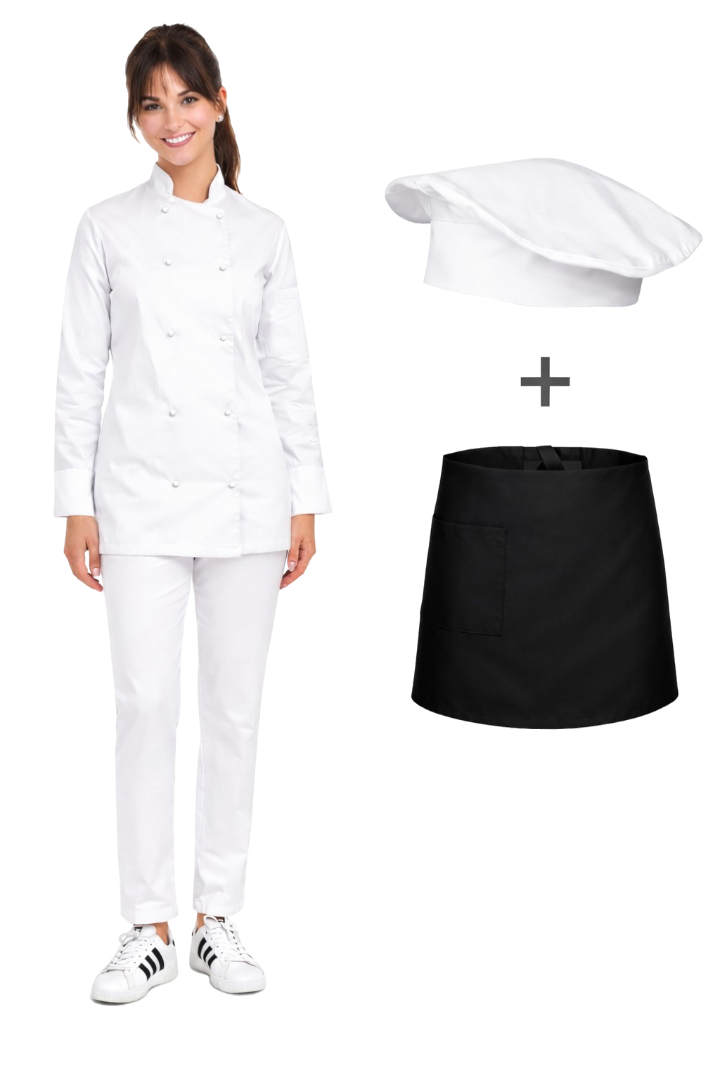 Uniform kucharski damski - kompletny zestaw do pracy w gastronomii