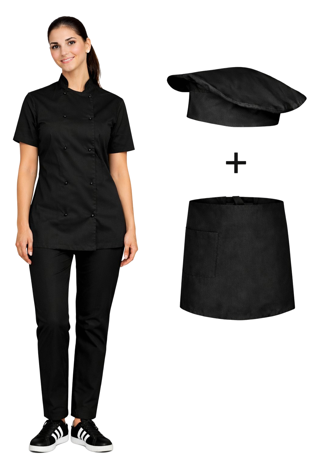 Uniform kucharski damski - kompletny zestaw do pracy w gastronomii