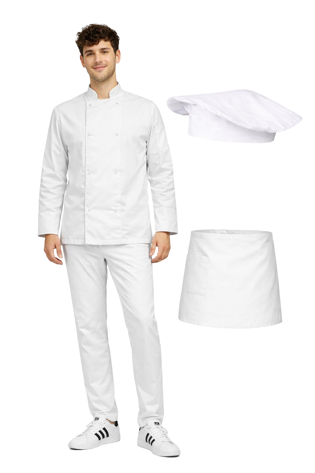 Zestaw dla kucharza – profesjonalny uniform gastronomiczny zapinany na napy