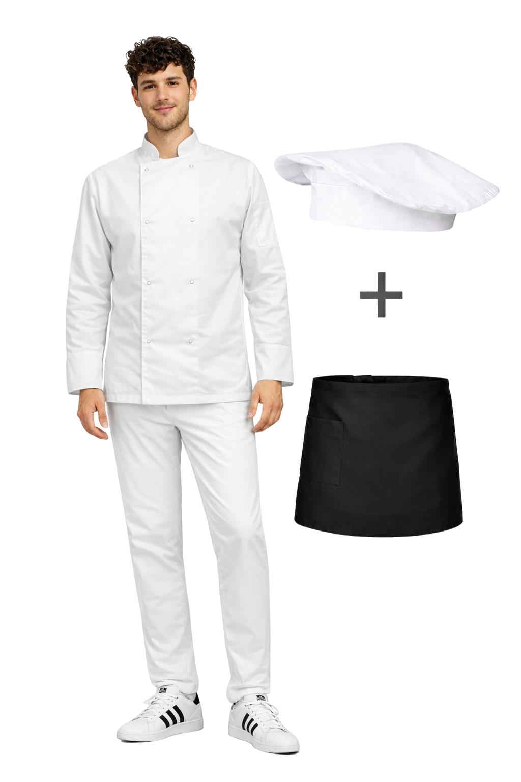 Zestaw dla kucharza – profesjonalny uniform gastronomiczny zapinany na napy