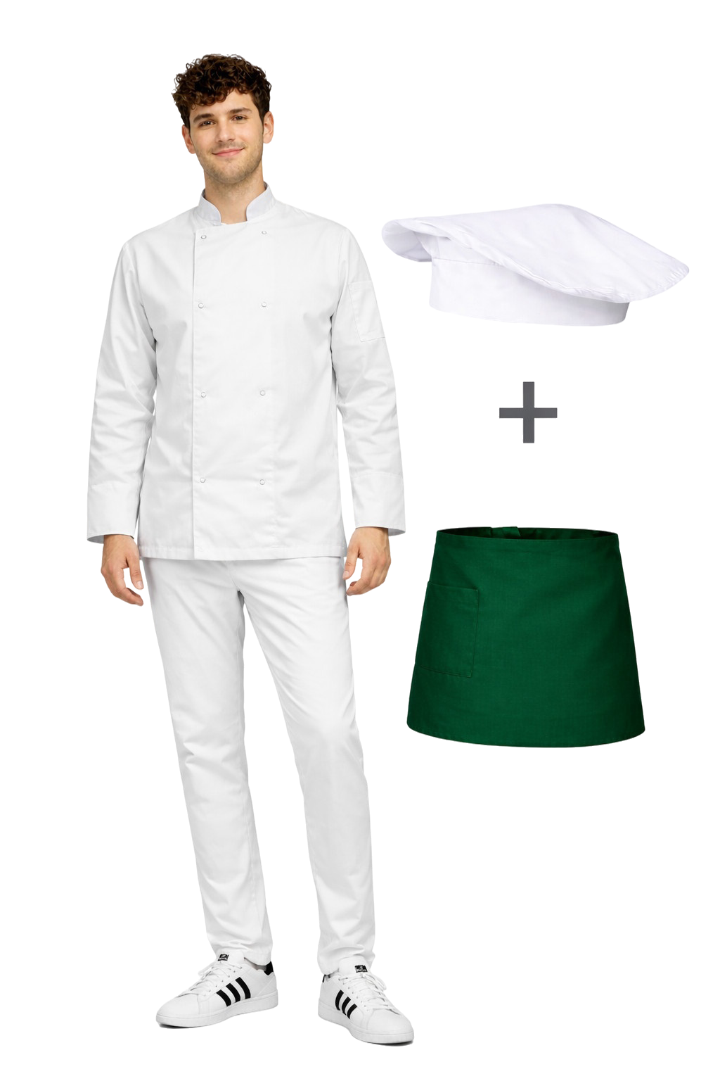 Zestaw dla kucharza – profesjonalny uniform gastronomiczny zapinany na napy