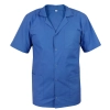 Bluza medyczna męska z kołnierzem niebieska krótki rękaw roz.XXL – bluza medyczna – bluza lekarska robocza