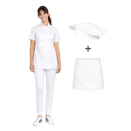 Uniform kucharski damski - kompletny zestaw do pracy w gastronomii roz. M