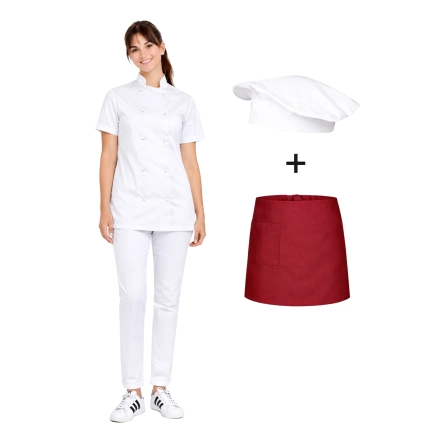Uniform kucharski damski - kompletny zestaw do pracy w gastronomii roz. M