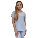 Bluza medyczna niebieska basic premium roz. XL – bluza medyczna – bluza lekarska robocza
