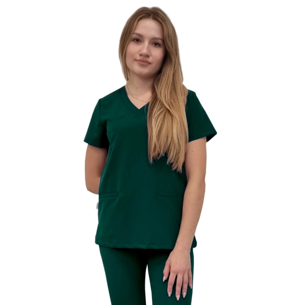 Bluza medyczna zielona butelka basic premium roz. M – bluza medyczna – bluza lekarska robocza