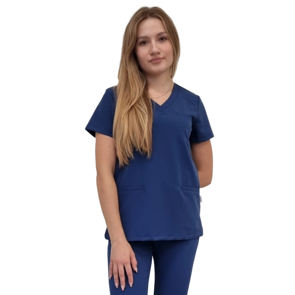 Bluza medyczna granatowa basic premium roz. M – bluza medyczna – bluza lekarska robocza