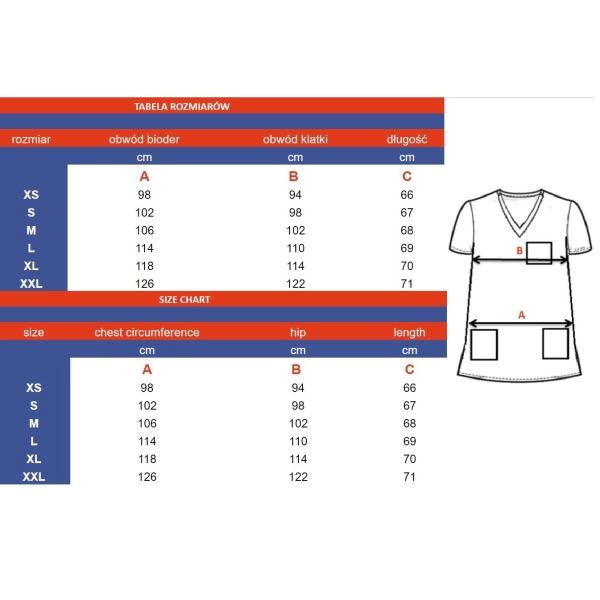 Bluza medyczna granatowa basic premium roz. M