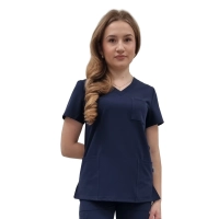 Bluza medyczna ciemny granat casual premium roz. M – bluza medyczna – bluza lekarska robocza