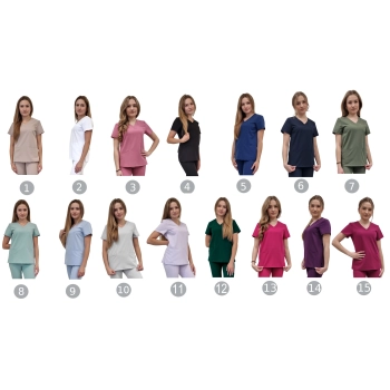 Bluza medyczna wiśnia basic premium roz. XXL