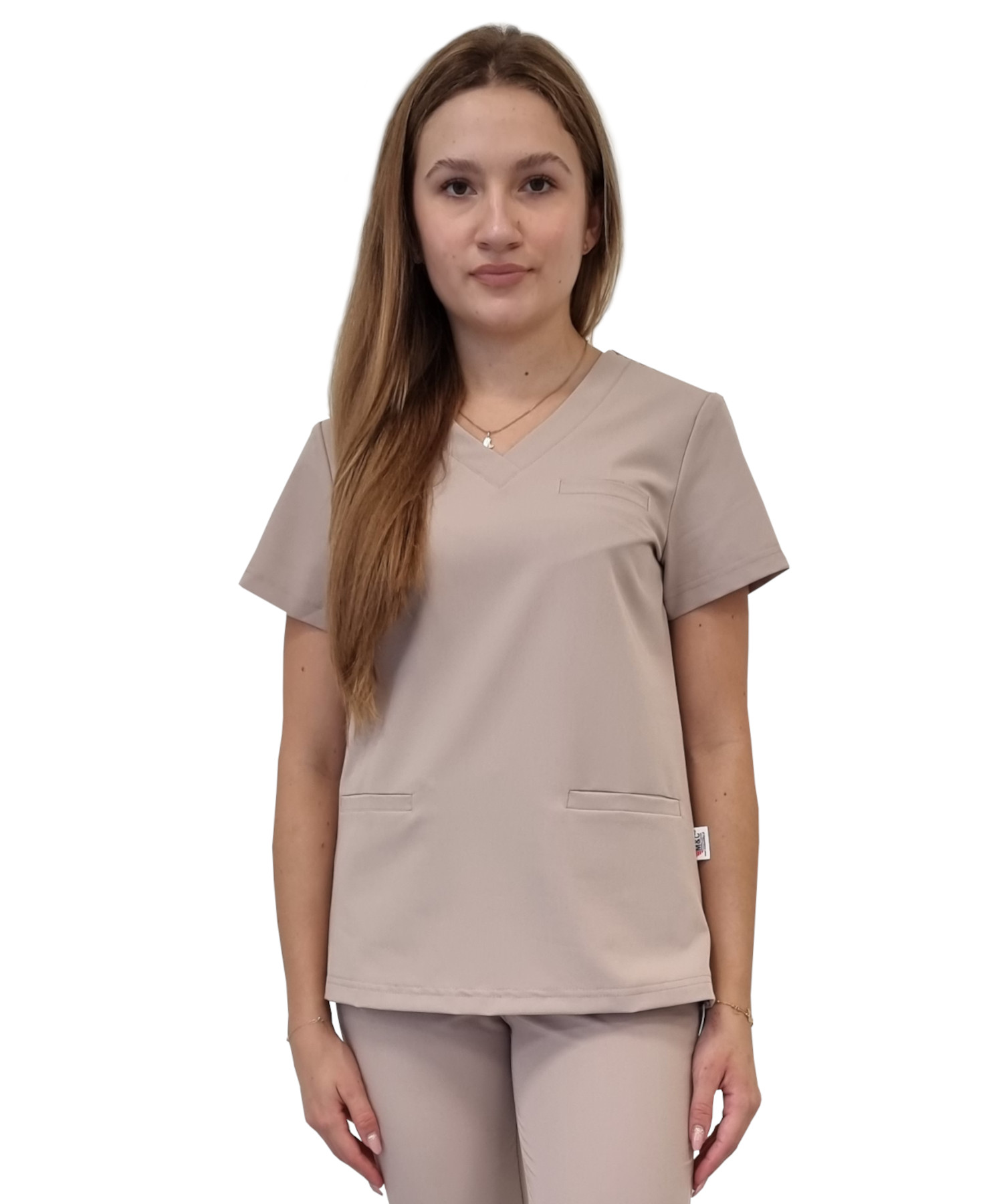 Bluza medyczna beżowa basic premium