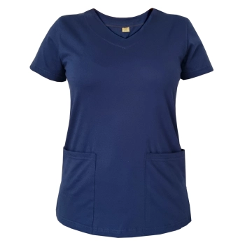 Bluza medyczna granatowa elastyczna bawełna roz. L