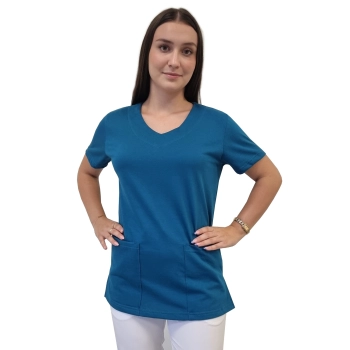 Bluza medyczna morska elastyczna bawełna roz. 4XL – bluza medyczna – bluza lekarska robocza