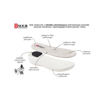 Skórzane obuwie medyczne premium białe roz. 39