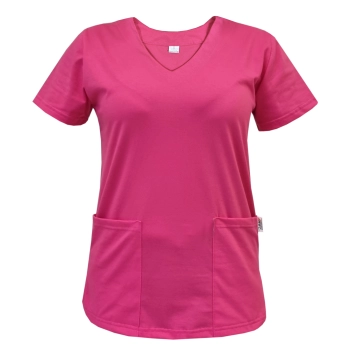 Bluza medyczna amarant elastyczna bawełna roz. 4XL