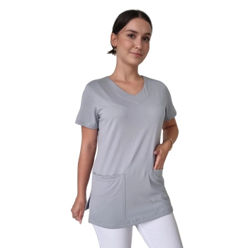 Bluza medyczna szara elastyczna bawełna roz. XS