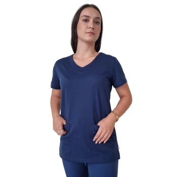 Bluza medyczna granatowa elastyczna bawełna roz. XS