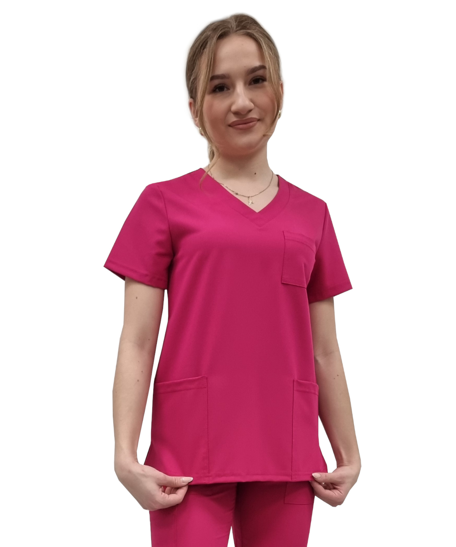 Bluza medyczna amarant casual premium