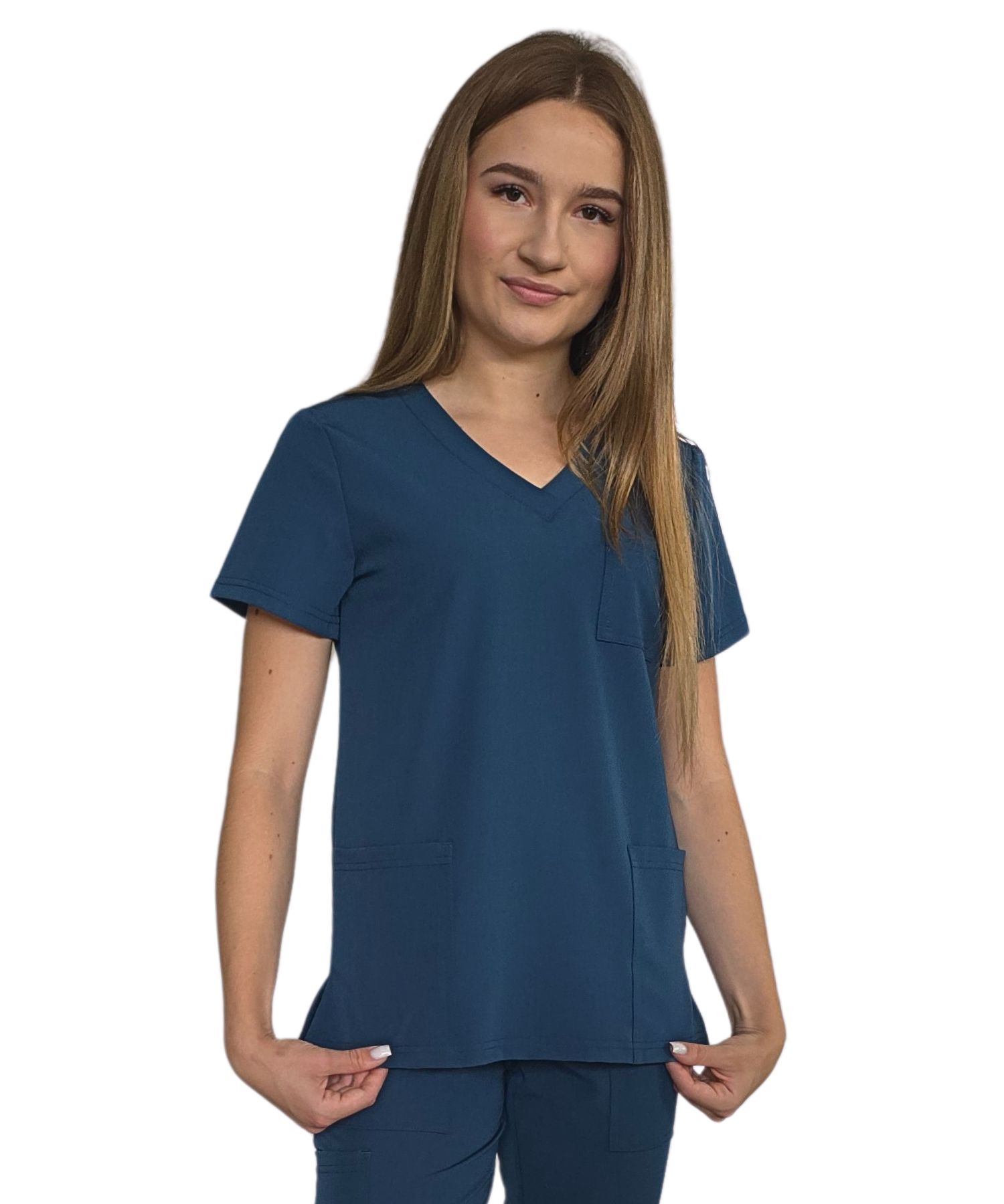 Bluza medyczna morska casual premium