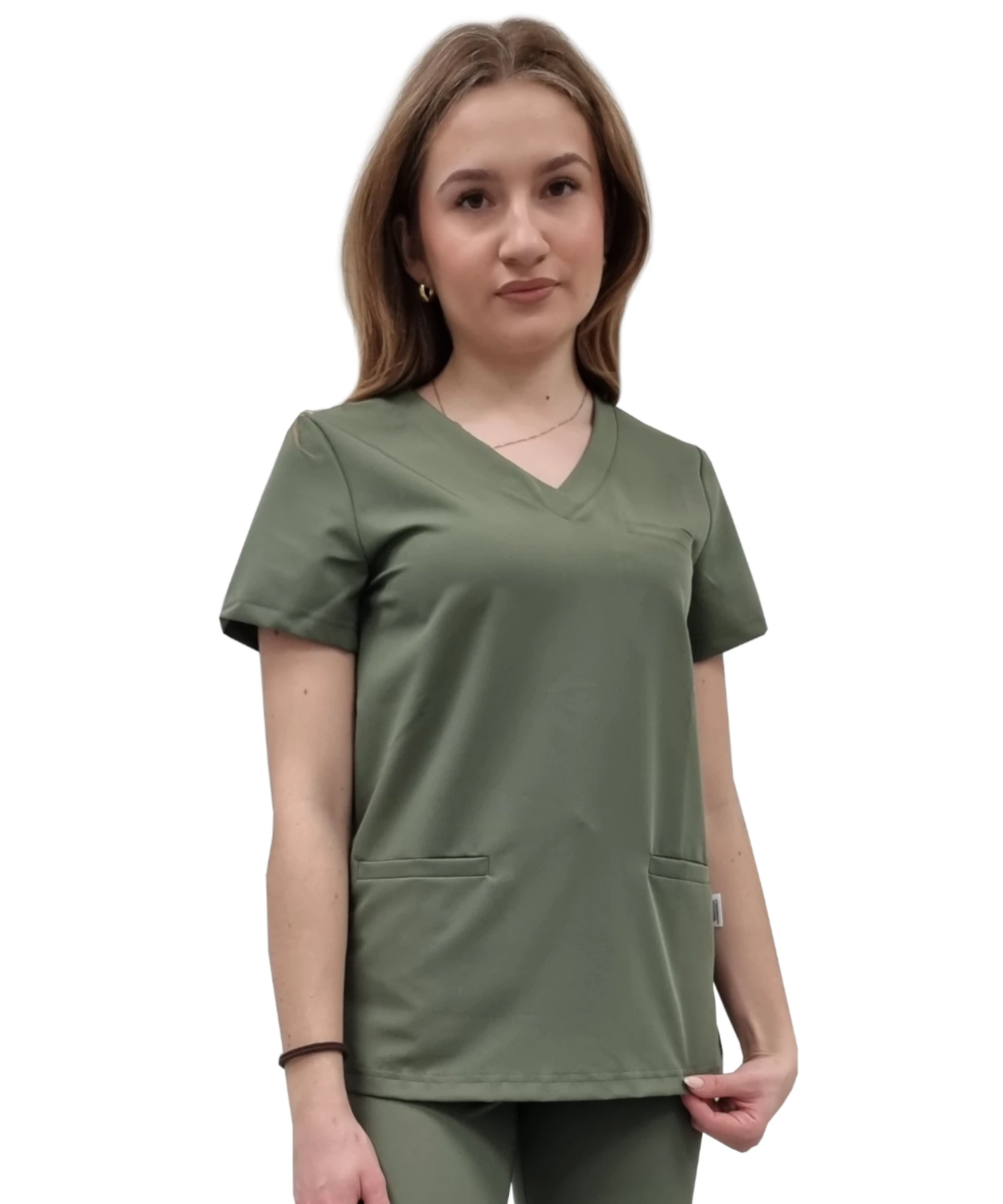 Bluza medyczna oliwka basic premium