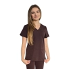 Bluza medyczna czekoladowa basic premium roz. XXL – bluza medyczna – bluza lekarska robocza
