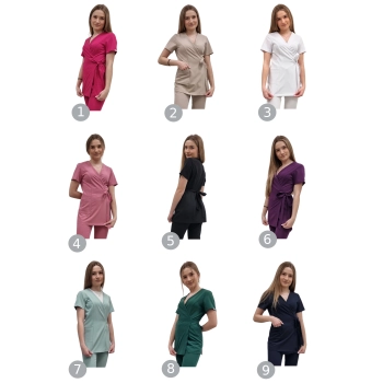 Żakiet kopertowy, tunika czarna basic premium roz. L