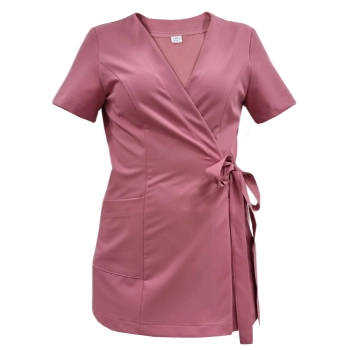 Żakiet kopertowy, tunika brudny róż basic premium roz. XXL