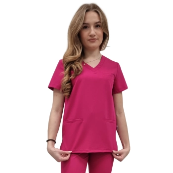 Bluza medyczna amarant basic premium roz. L – bluza medyczna – bluza lekarska robocza